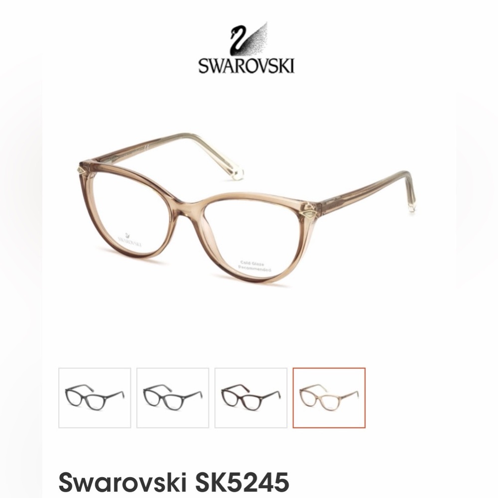 Swarovski Women's light brown cateye Eyeglasses SK5245-3